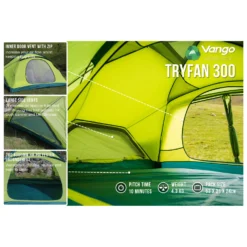 Vango Tryfan 300 - 3-Personen Zelt -Outdoor Serien Laden vango tryfan 300 3 personen zelt detail 3