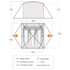 Vango Tryfan 300 - 3-Personen Zelt -Outdoor Serien Laden vango tryfan 300 3 personen zelt detail 7